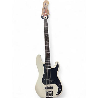 Used Squier Precision Bass Olympic White Electric Bass Guitar