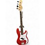 Used Squier Precision Bass Satin Red Electric Bass Guitar Satin Red