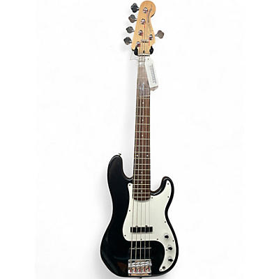 Used Squier Precision Bass Special V Metallic Black Electric Bass Guitar