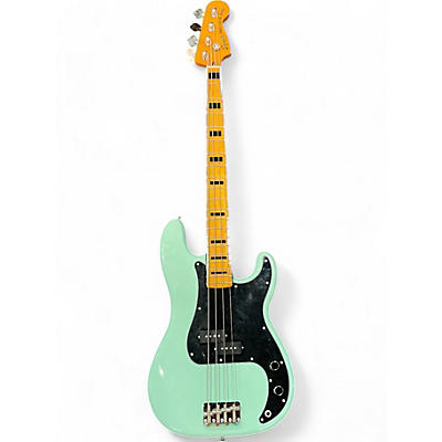 Used Squier Precision Bass Surf Green Electric Bass Guitar