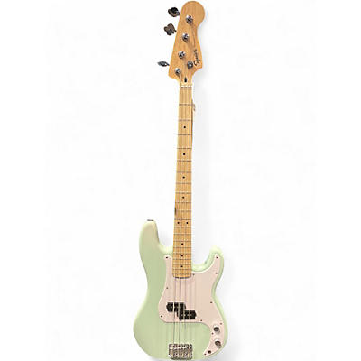 Used Squier Precision Bass Surf Green Electric Bass Guitar