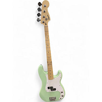 Used Squier Precision Bass Surf Green Electric Bass Guitar