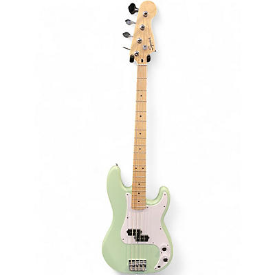 Used Squier Precision Bass Surf Green Electric Bass Guitar