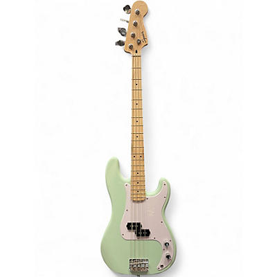 Used Squier Precision Bass Surf Green Electric Bass Guitar
