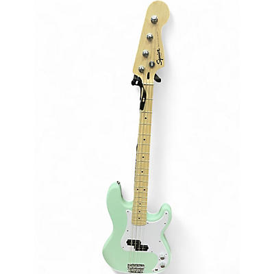 Used Squier Precision Bass Surf Green Electric Bass Guitar