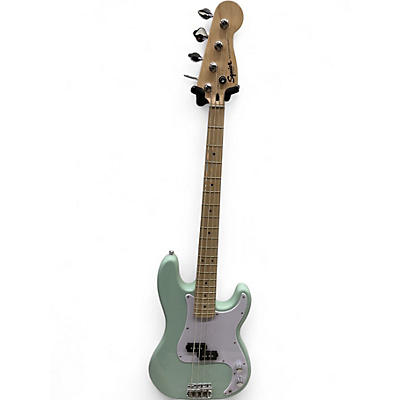 Used Squier Precision Bass Surf Green Electric Bass Guitar