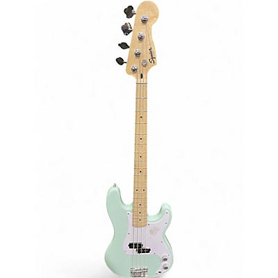Used Squier Precision Bass Surf Green Electric Bass Guitar