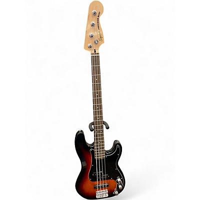 Used Squier Precision Bass Tobacco Sunburst Electric Bass Guitar