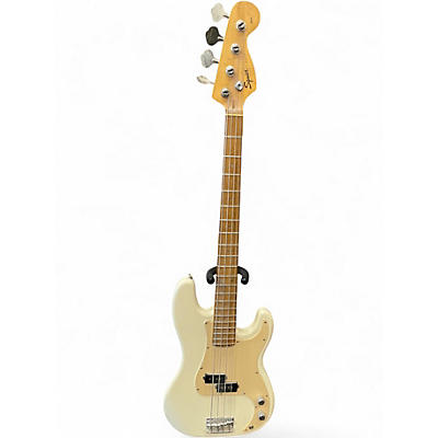 Used Squier Precision Bass WHITE Electric Bass Guitar