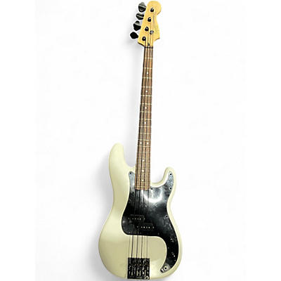 Used Squier Precision Bass White Electric Bass Guitar