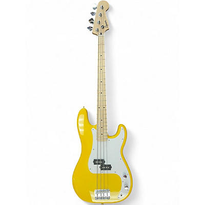 Used Squier Precision Bass Yellow Electric Bass Guitar