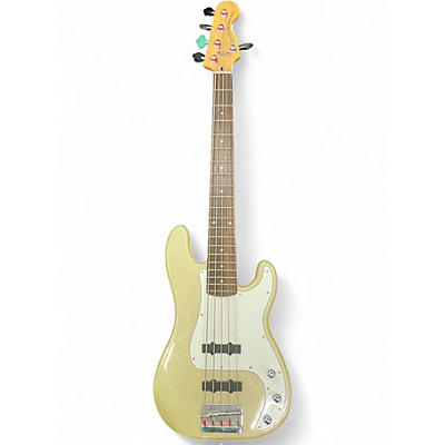Used Squier Precision Bass standard v Shoreline Gold Electric Bass Guitar