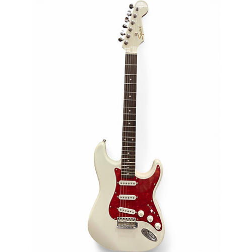 Used Squier Pro Tone Stratocaster Olympic White Solid Body Electric Guitar Olympic White
