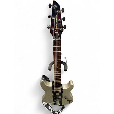 Used Squier SHOWMASTER SILVER STRIPE Solid Body Electric Guitar