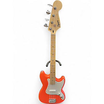 Used Squier SONIC BRONCO TAHITIAN CORAL Electric Bass Guitar