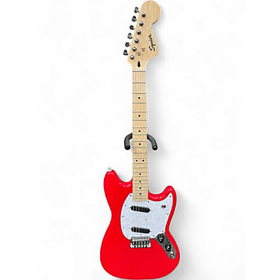 Used Squier SONIC MUSTANG Candy Apple Red Solid Body Electric Guitar