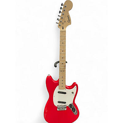Used Squier SONIC MUSTANG Torino Red Solid Body Electric Guitar