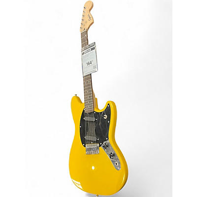 Used Squier SONIC MUSTANG YELLOW Solid Body Electric Guitar
