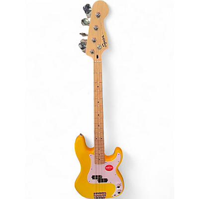 Used Squier SONIC PRECISION BASS Graffiti Yellow Electric Bass Guitar