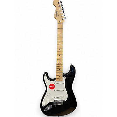 Used Squier SONIC STRAT Black Solid Body Electric Guitar