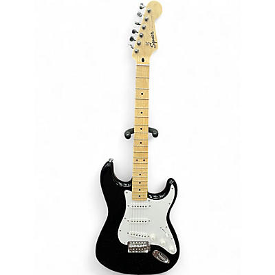 Used Squier SONIC STRAT Black Solid Body Electric Guitar
