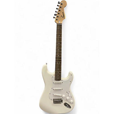 Used Squier SONIC STRATOCASTER Antique White Solid Body Electric Guitar