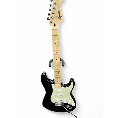Used Squier SONIC STRATOCASTER Black Solid Body Electric Guitar