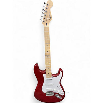 Used Squier SONIC STRATOCASTER Candy Apple Red Solid Body Electric Guitar