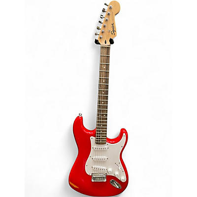 Used Squier SONIC STRATOCASTER RED Solid Body Electric Guitar
