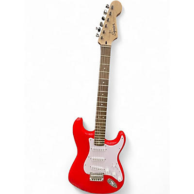 Used Squier SONIC STRATOCASTER Red Solid Body Electric Guitar