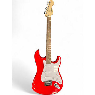 Used Squier SONIC STRATOCASTER Red Solid Body Electric Guitar