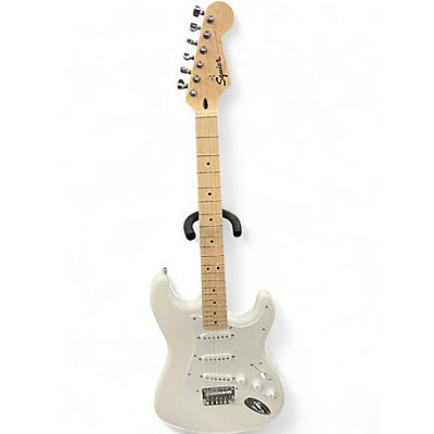 Used Squier SONIC STRATOCASTER SSS White Solid Body Electric Guitar