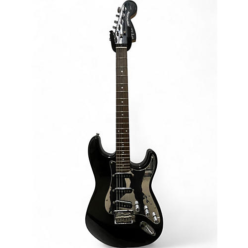 Used Squier STANDARD SERIES STRATOCASTER BLACK Solid Body Electric Guitar BLACK