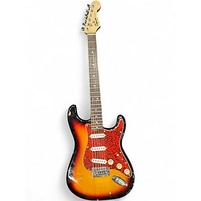 Used Squier STRAT Sunburst Solid Body Electric Guitar