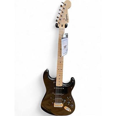 Used Squier STRATOCASTER Black Solid Body Electric Guitar