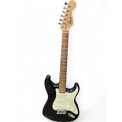 Used Squier STRATOCASTER Black Solid Body Electric Guitar