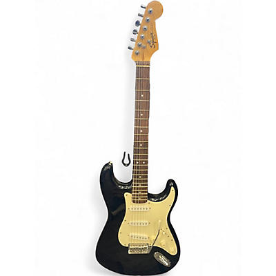 Used Squier STRATOCASTER Black Solid Body Electric Guitar