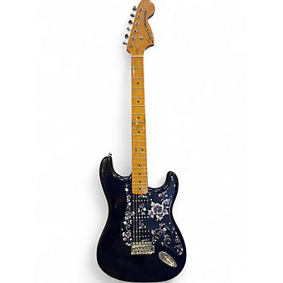 Used Squier STRATOCASTER CLASSIC VIBE 70S BLACK ROSES Solid Body Electric Guitar
