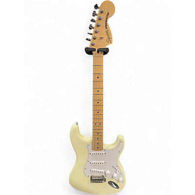 Used Squier STRATOCASTER Olympic White Solid Body Electric Guitar