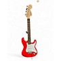 Used Squier STRATOCASTER Red Solid Body Electric Guitar Red