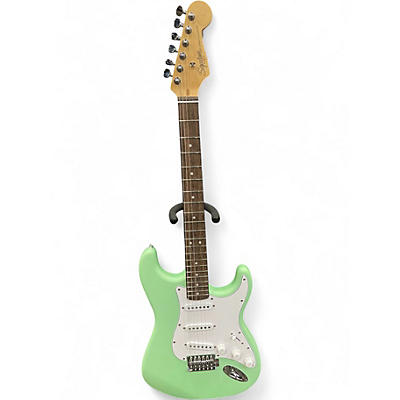 Used Squier STRATOCASTER Surf Green Solid Body Electric Guitar