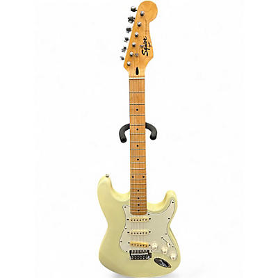 Used Squier STRATOCASTER WHITE Solid Body Electric Guitar