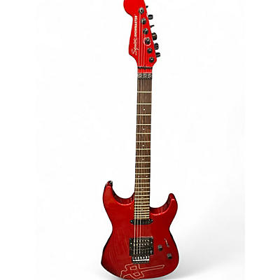 Used Squier Showmaster Jason Ellis Red Solid Body Electric Guitar
