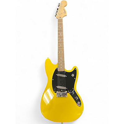 Used Squier Sonic Mustang  Graffiti Yellow Solid Body Electric Guitar