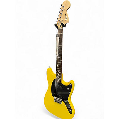 Used Squier Sonic Mustang Yellow Solid Body Electric Guitar