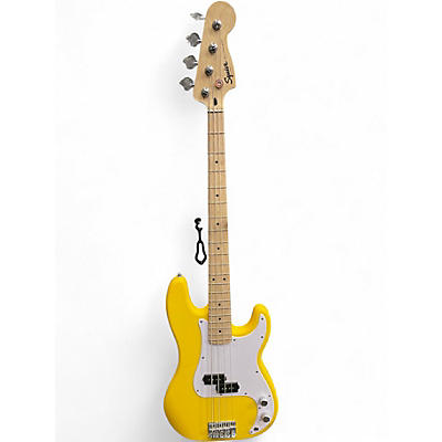Used Squier Sonic Precision Yellow Electric Bass Guitar
