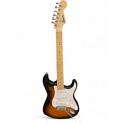 Used Squier Sonic Strat 2 Tone Sunburst Solid Body Electric Guitar