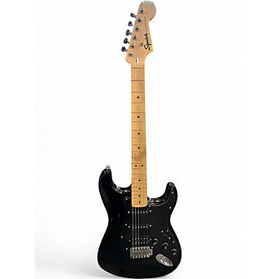 Used Squier Sonic Strat Black Solid Body Electric Guitar