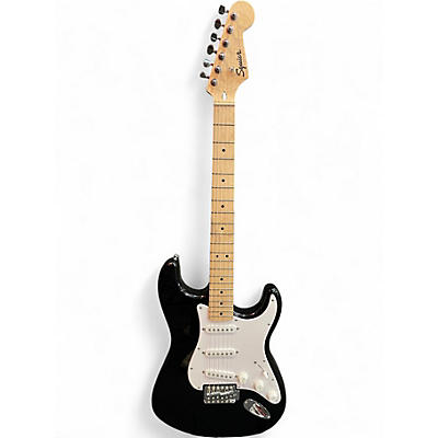 Used Squier Sonic Stratocaster Black Solid Body Electric Guitar