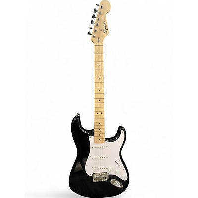 Used Squier Sonic Stratocaster Black and White Solid Body Electric Guitar